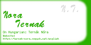 nora ternak business card